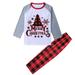 2023 Family Pajamas Matching Sets Boys Girls Christmas Fashion Cute Lattice Print Top Pants Suit Family Parent-child Wear Kid Pajama Sets