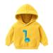 Ketyyh-chn99 Boys Tops Long Tops Girls Pullover Hoodies Teen Kids Sweatshirts Yellow 90