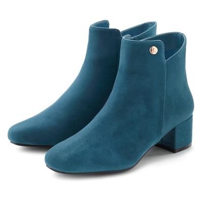 Stiefelette LASCANA, Damen, Gr. 35, blau (petrol), Obermaterial: 100% Textilmaterial. Futter: 100% Textilmaterial. Decks