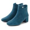 Stiefelette LASCANA, Damen, Gr. 36, blau (petrol), Obermaterial: 100% Textilmaterial. Futter: 100% Textilmaterial. Decksohle: 100% Textilmaterial. Laufsohle: 100% Synthetik, unifarben, klassisch, Schuhe, mit bequemen Blockabsatz, Ankle Boots,...