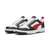 Sneaker PUMA "Rebound V6 Low Sneakers Erwachsene", Gr. 45, weiß for all time rot schwarz transparent, Obermaterial: Textil, Synthetik; Futter: Textil; Laufsohle: Gummi, Schuhe