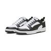 Sneaker PUMA "Rebound V6 Low Sneakers Erwachsene", Gr. 45, schwarz-weiß (weiß schwarz), Obermaterial: Textil, Synthetik; Futter: Textil; Laufsohle: Gummi, Schuhe