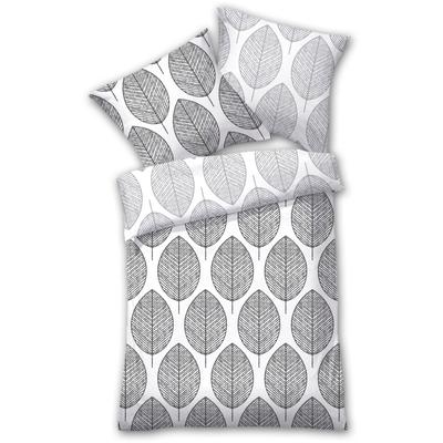 Bettwäsche DYCKHOFF "Lina", grau (graphit), B/L: 155cm x 220cm, , Frottee, B/L: 80cm x 80cm, Frottee, Obermaterial: 75% Baumwolle, 25% Polyester, Bettwäsche, aus Weichfrottier Image