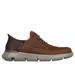 Skechers Men's Slip-ins: Garza - Gervin Slip-On Shoes | Size 9.0 Wide | Brown | Leather/Synthetic