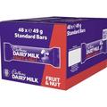 Cadbury Dairy Milk Chocolate Fruit & Nut Bar, 49g (Pack of 48) (48 Bars (1 Box))