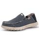 Kickback Couch Vibe - Mens Shoes - Colour Navy - Lightweight Slip On Canvas Shoes Men - Loafers for Men - All Day Comfort - Slip On or Slide in Mens Casual Shoes - Size UK 7