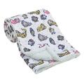 Disney Princess White, Pink, Yellow, and Lavender Dot Super Soft Baby Blanket with Sherpa Back