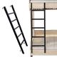 4/5 Step Bed Ladder, Hook-on RV Bunk Ladder for Dorm Apartment Loft, Metal Bed Replacement Ladders, Black 45"/51"/55"/59" High Step Ladder (Size : 150cm(59"))