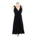 Old Navy Casual Dress - Party Plunge Sleeveless: Black Print Dresses - Women's Size Small