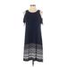 Max Studio Casual Dress: Blue Stripes Dresses - Women's Size Small