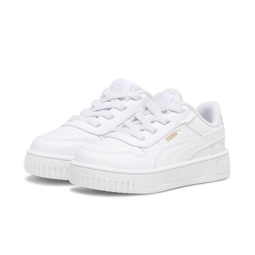 „Sneaker PUMA „“Carina Street Sneakers Mädchen““ Gr. 25, weiß (white gold) Kinder Schuhe Sneaker“