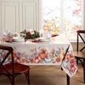 Elrene Home Fashions Rectangle Floral Thanksgiving Polyester Tablecloth Polyester in Gray/Orange/Red | 52 D in | Wayfair 105668FTCXB052X070MLT