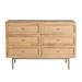 Everly Quinn Farida 6-Drawer Solid Wood Dresser Wood in Brown | 31.5 H x 42.25 W x 17.75 D in | Wayfair 8AE2CE1FAD6E47B1950DCA490C9A1F2F