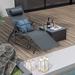 Wildon Home® Amier Outdoor Metal Chaise Lounge Metal in Gray/Black | 40 H x 27.5 W x 70 D in | Wayfair 9929DEAB730E4EE1B3C0D2394CC78662