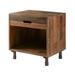 Loon Peak® Garbo nightstand, night stand, wood nightstand Wood/Metal in Black/Brown | 24 H x 24 W x 18 D in | Wayfair