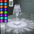 Rapanda - Lampe De Table En Cristal De Diamant, Lampe De Chevet De Chambre En Cristal Rechargeable