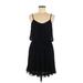 Guess Cocktail Dress - Mini Scoop Neck Sleeveless: Black Print Dresses - Women's Size Medium