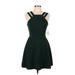 B. Darlin Casual Dress - A-Line: Green Solid Dresses - New - Women's Size 9