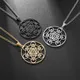 Collier Archange Fleur de Vie pour Homme Pendentif en Acier Inoxydable Metatron Géométrie