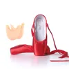 Rot Ballett Pointe Schuhe Satin Ballerina Ballett Schuhe Mädchen Frauen Ballett Dance Wear Praxis