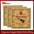 10 Sets König Lion Violine String Kupfer-Nickel Legierung Wunde Legierung Stahl Core .010-.033