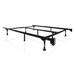 9-Leg Adjustable Metal Bed Frame with Double Center Support and Glides Only - UNIVERSAL