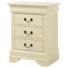 Wood 3 Drawer Nightstand