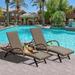 2Pcs Outdoor Wicker Chaise Lounge with Adjustable Backrest