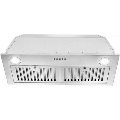 30 inch 600CFM Stainless Steel Insert Kitchen Vent Hood with Front Button Controls and Front LED Lights