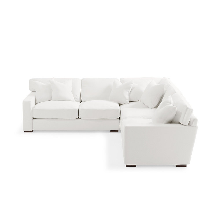 Salem Upholstered Sectional - Pre-Configured, Fabric, Fabric / 3-Pc Sectional, Livesmart Performance Presley Pearl / 3 Pc Sectional - Grandin Road