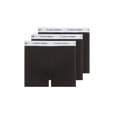 Boxer "BRIEF 3 PACK", Herren, Gr. L (52), 3 St., schwarz, Jersey, Obermaterial: 95% Baumwolle, 5% Elasthan, CALVIN KLEIN UNDERWEAR, unifarben, körpernah, Unterhosen, mit längerem Bein Image