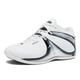 AND1 Rise Men’s Basketball Shoes, Sneakers for Indoor or Outdoor Street or Court, Sizes 7 to 15, White/Silver Grey/Silver Grey, 12.5 Women/11 Men