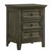 Imagio Home by Intercon San Mateo 3 - Drawer Solid Wood Nightstand in Gray Wood in Brown/Gray | 28.75 H x 23 W x 17 D in | Wayfair SM-BR-8803-GRY-C