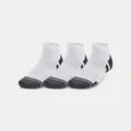 Unisex Under Armour Performance Tech 3-Pack Low Cut Socks White / White / Jet Gray XL