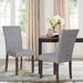 Red Barrel Studio® Modern Nailhead Trim Kitchen Room Wood Dining Chairs Fabric in Gray | 38.78 H x 19.09 W x 25.79 D in | Wayfair