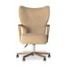 Birch Lane™ Billinghurst Ergonomic Executive Chair Wood/Aluminum/Upholstered in Brown | 24.5 W x 27.25 D in | Wayfair