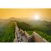 Loon Peak® Curameng Great Wall Of China by Seanpavonephoto Canvas in Green/Orange | 20 H x 30 W x 1.25 D in | Wayfair