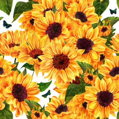 Rosalind Wheeler Alexandira Watercolor Sunflowers ...