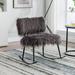 Mercer41 Mick Rocking Chair Upholstered/Metal in Gray | 29.7 H x 25.4 W x 29.4 D in | Wayfair 3737B80AE20549CA8BCA0B36D766C654