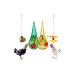 Lot de 4 Poulet Sac de Maille d'alimentation, Sac de Maille d'alimentation de Poulet, Sac en Filet