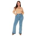 TRENDYOL Damen Gerade Übergröße Jeans, Hellblau, 42 EU