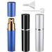 Portable Mini Refillable Perfume Bottles 3 Pcs Travel Size Perfume Atomizer Empty Spray Bottle Scent Pump Case for Outdoor and Traveling with Funnel and Perfume Diffuser (10ml (Black+Silver+Blue))