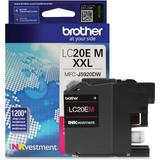 Brother Genuine LC20EM INKvestment Super High Yield Magenta Ink Cartridge - Inkjet - Super High Yield - 1200 Pages - Magenta - 1 Each | Bundle of 5 Each
