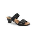 Wide Width Women's Mae Sandal by Trotters in Black (Size 7 1/2 W)