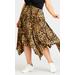 Pleated Print Skirt - leopard
