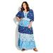 Daisy Tiered Maxi Dress - blues