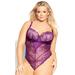 Renay Underwire Lace Bodysuit - imperial purple