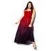 Ombre Lust Maxi Dress - ruby