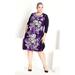 Chelsea Placement Dress - purple