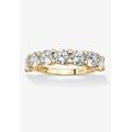 Women's 3.50 Cttw. Round Gold-Plated Sterling Silver Cubic Zirconia Wedding Ring by PalmBeach Jewelry in White (Size 12)